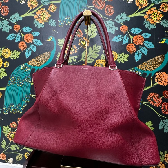 Cartier C de Cartier Tote – Burgundy Grained Calfskin – 2016 - Picture 4 of 16